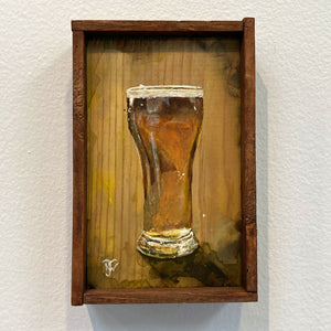 Margot Pour - original artwork - acrylic painting on wood