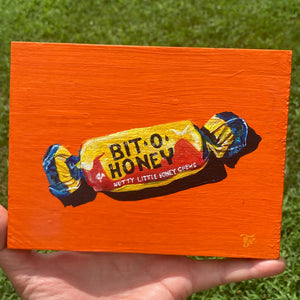 Bit O Honey - acrylic painting on wood