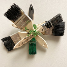 Brushed Green - woven assemblage