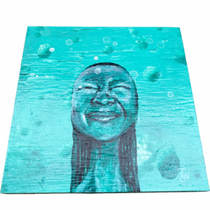 Drippy - acrylic painting on wood