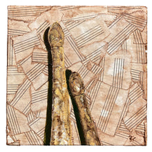 Drumsticks on Scoring - acrylic on mixed media