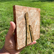 Drumsticks on Scoring - acrylic on mixed media