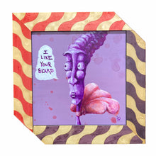 I Like Your Beard - acrylic painting on wood