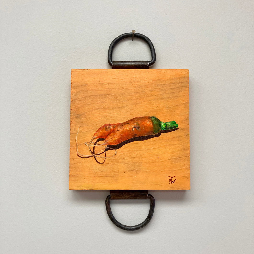 Carrot Pants - acrylic painting on wood