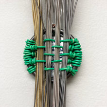 Little Green Guitar - woven sculpture