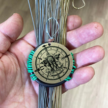 Little Green Guitar - woven sculpture