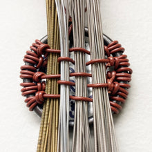 Little Indigo Guitar - woven sculpture