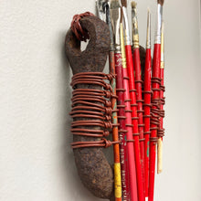 Red Wash - woven sculpture