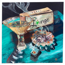 Martini Lounge - His and Hers - acrylic paintings on wood