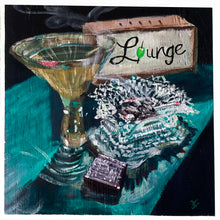 Martini Lounge - His and Hers - acrylic paintings on wood