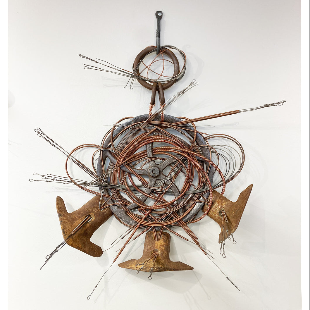 The Pianist's Plow - woven sculpture