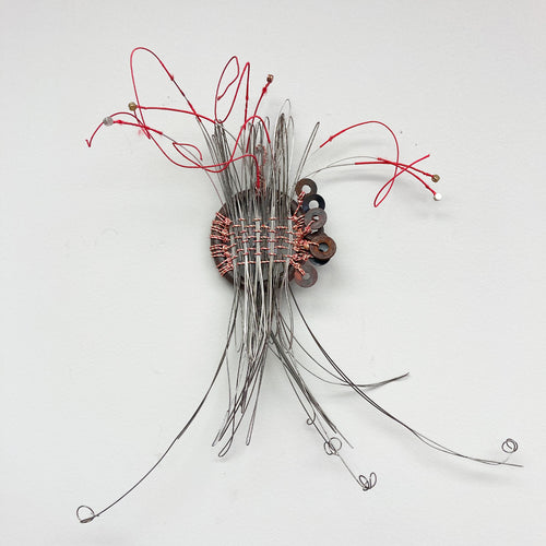 The Red Cello - woven sculpture