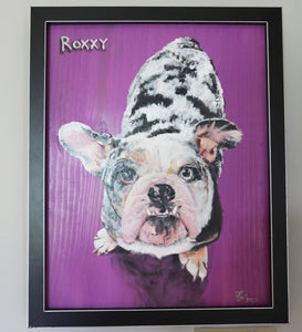 Roxxy - acrylic painting on wood