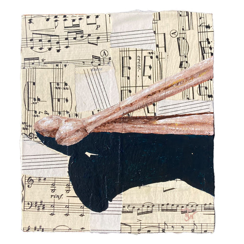 Shadow Sticks - acrylic on mixed media