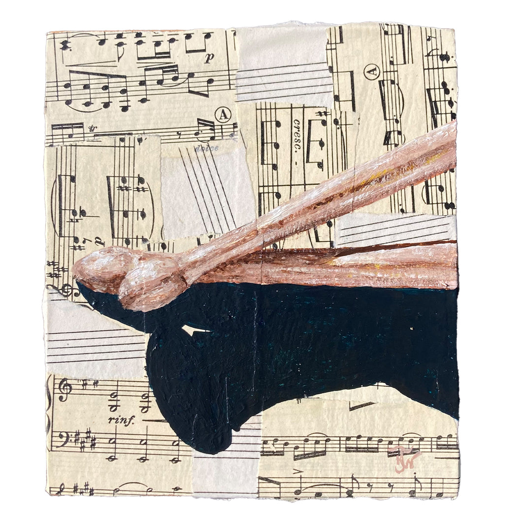 Shadow Sticks - acrylic on mixed media