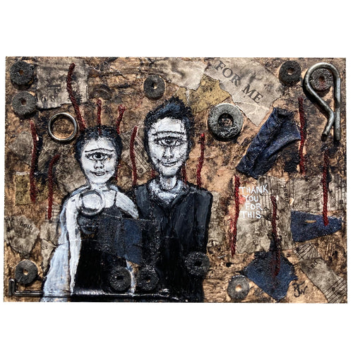 Thank You For This - acrylic on mixed media