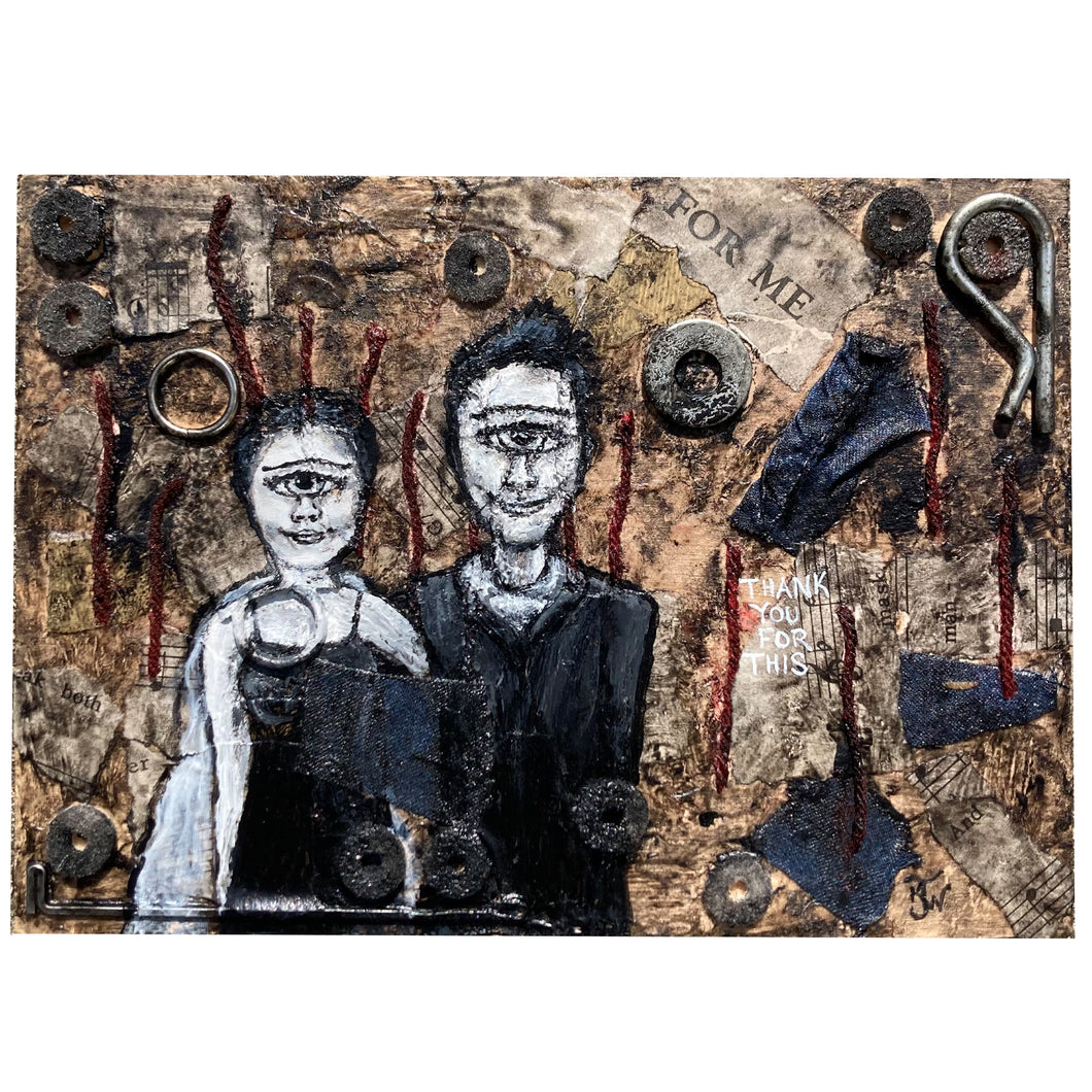 Thank You For This - acrylic on mixed media