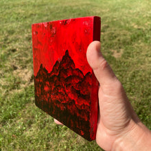 The Red Lab - acrylic painting on wood