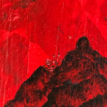The Red Lab - acrylic painting on wood