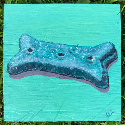 Tiffany Biscuit - acrylic painting on wood