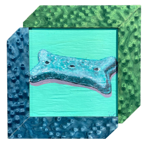 Tiffany Biscuit - acrylic painting on wood
