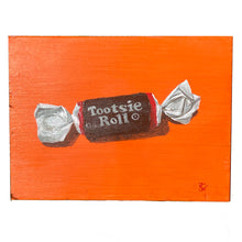 Tootsie Roll - acrylic painting on wood