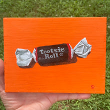 Tootsie Roll - acrylic painting on wood