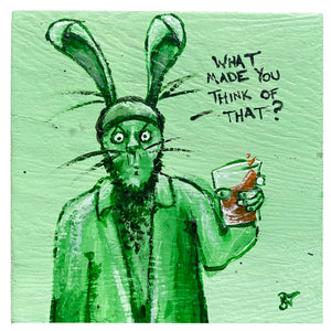 What Made You Think of That - acrylic painting on wood