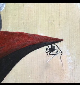 Ol' Stitch Eye - original acrylic painting on wood